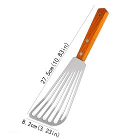 1pc Stainless Steel Spatula with Wood Handle