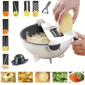 9 in 1, Multifunctional Cutting and Draining Basket for Vegetables