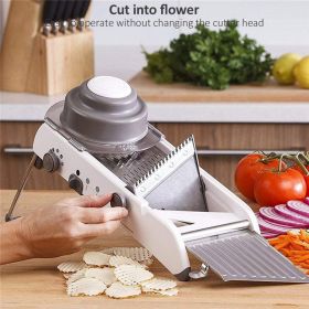 Adjustable Mandolin Slicer, Stainless Steel Blades, Multi-functional