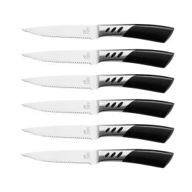 CHUSHIJI-Steak Knives, Set of 6 Stainless Steel Steak Knives