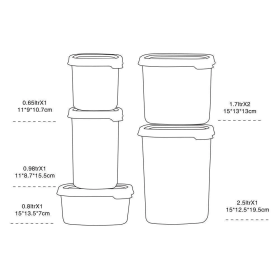 12 Piece Food Storage Container Set with Easy Locking Lids, BPA Free and 100% Leak Proof, Plastic