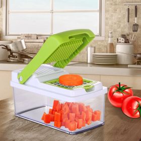 Vegetable Dicer with 3 Stainless Steel Blades, Food Chopper