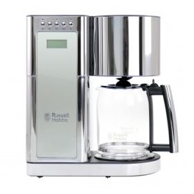 Russell Hobbs, Glass, 8 Cup Coffeemaker in Silver and Stainless Steel