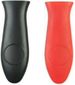 Cast Iron Skillet Handle Cover, Silicone Hot Handle Sleeve-2 Pack