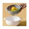 Multi-Purpose Strainer Colander Set Washing Basket Juicer Sifter with Drain Basin