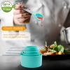 8 Pcs, Plastic Measuring Spoons and Cups