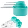 8 Pcs, Plastic Measuring Spoons and Cups