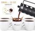 Small French Press Coffee Maker, with 4 Level Filtration System, Borosilicate Glass, Durable Stainless Steel, Thickened, Heat Resistant