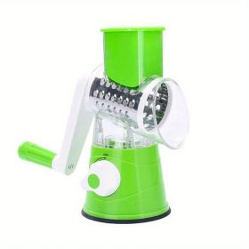 1 Set; 4in1; Manual Food Grater; Rotary Cutter (Color: Green)