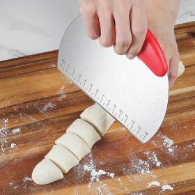 Dough Cutter, Dough Knife in Stainless Steel with Measurements (select: NM506-red)