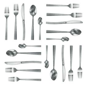 Elegant Western Utensils, 20 Piece Flatware Set (Serves 4) See "Colors" for different designs and colors (Type: knife and fork, Color: Silver)