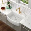 Lordear 33 Inch Farmhouse Sink, White Ceramic Single Bowl Kitchen Sink