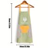 1pc Cartoon Apron; Waterproof And Oil-proof Apron; Hand Wipeable Sleeveless Kitchen Cooking Apron; Cooking And Baking Supplies; Kitchen Tools