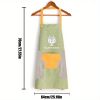 1pc Cartoon Apron; Waterproof And Oil-proof Apron; Hand Wipeable Sleeveless Kitchen Cooking Apron; Cooking And Baking Supplies; Kitchen Tools